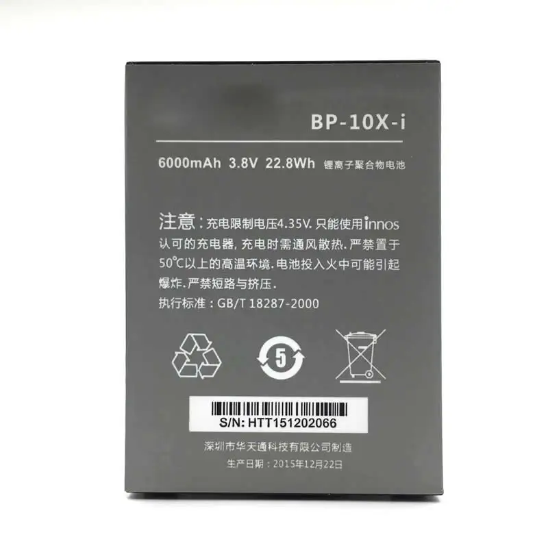 

1PCS 100% innos BP-10X-i 6000mAh Battery For Highscreen Boost 2 II SE Innos D10 D10C D10F D10CF Bateria