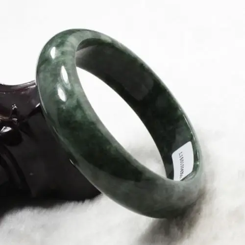 

free shipping 01996 Certified Grade "A" Natural Green Jadeite Jade Gems Bangle Bracelet
