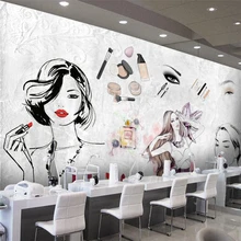 Beibehang пользовательские 3d обои европейской и американской моды акварельные красоты косметические рабочие обои стены фон