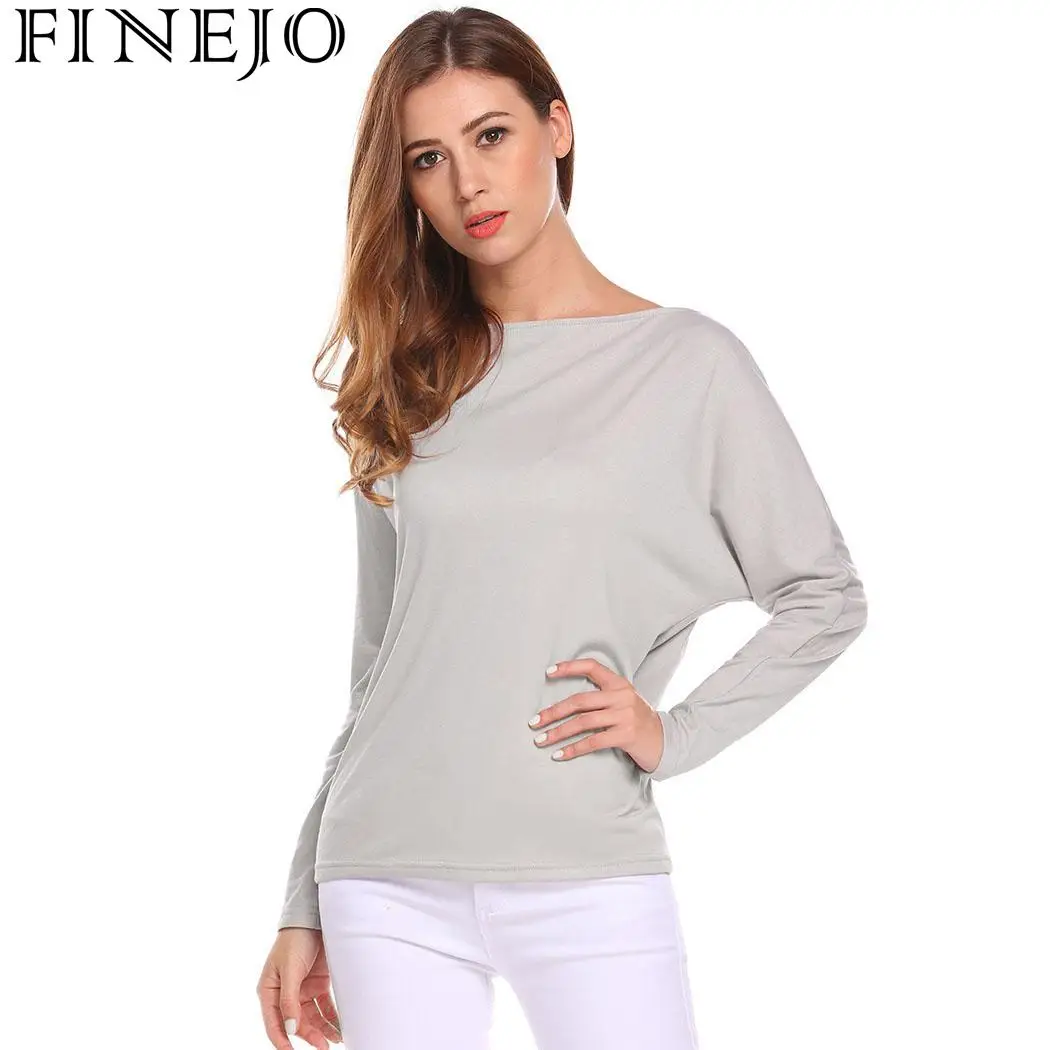 FINEJO свободная Camisetas Осенняя футболка Женские топы Модные Европейский стиль