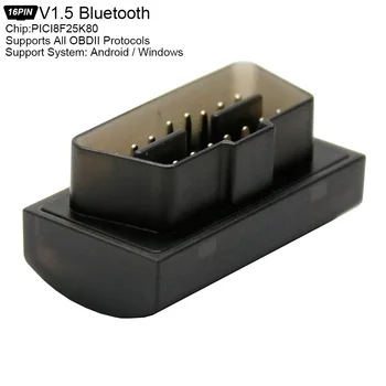 

PIC18F25K80 327 V1.5 obd2 Bluetooth Scanner automotivo Car Auto Diagnostic Tool 327 OBD 2 escaner automotriz Vag com