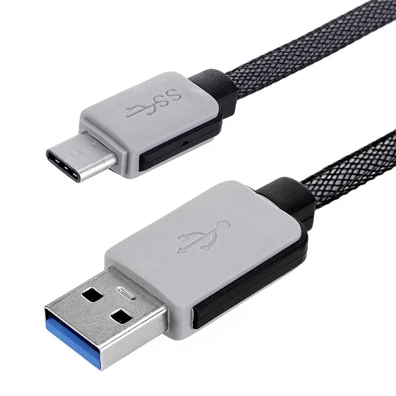 Высокое качество, 20 см, сетчатый кабель type C для USB 3,0, Мужской кабель для синхронизации данных для Xiaomi4s 5 5S Plus, Note 2, Redmi Pro, Asus Zenfone 3