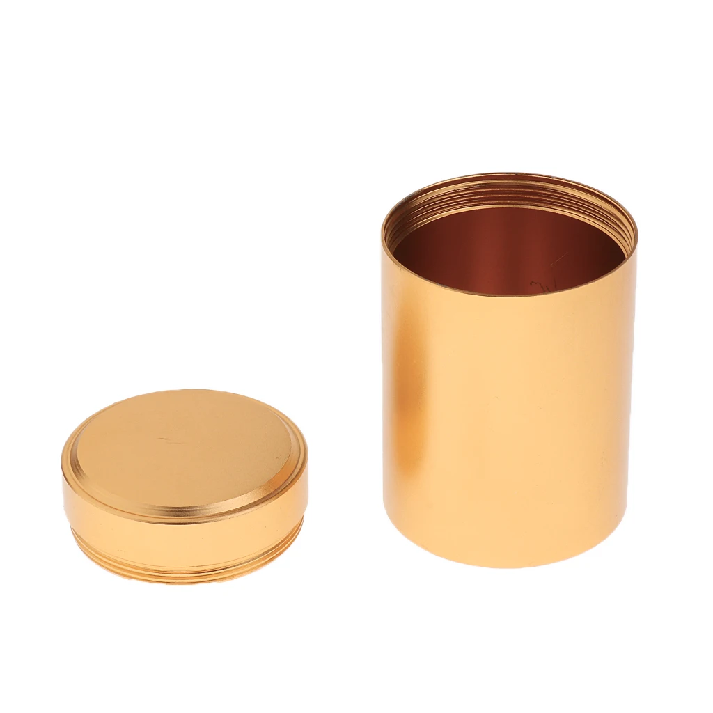 2pcs Aluminium Pill Fob Waterproof Capsule Match Case Battery Holder Outdoor Survival Storage Container Dry Box Tea Caddy
