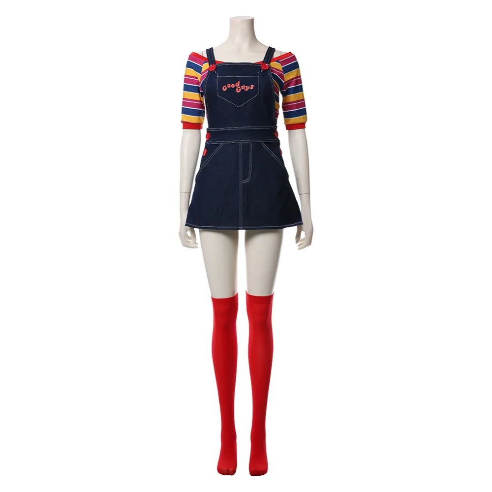 Детский костюм для косплея «Чаки», платье для взрослых, полный комплект для женщин, вечерние карнавальные костюмы для девочек на Хэллоуин