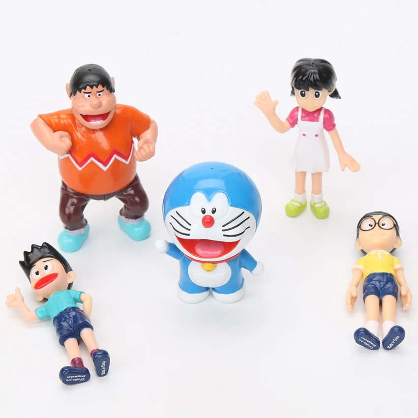 

5Pcs/set Doraemon Figures Nobita Sizuka Takeshi PVC Action Figure Doll Toys 5~7cm