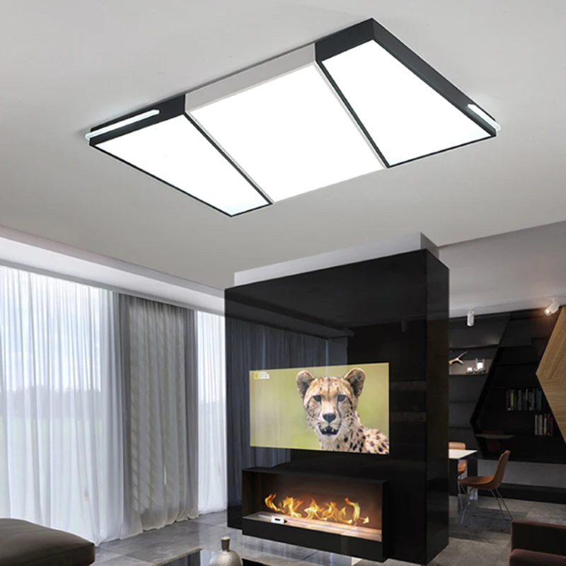 Modern Minimalist Led Combination Ceiling Lamp Black And White