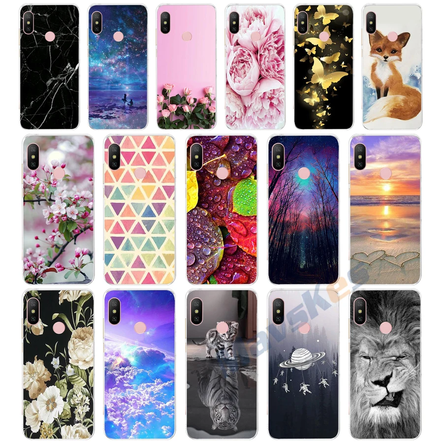 

For xiaomi mi a2 lite Case mi a2 Cover Soft TPU Back Cover Relief Silicone Funda Case For Xiaomi a2 6X Xiaomi MIA2 Phone Cases