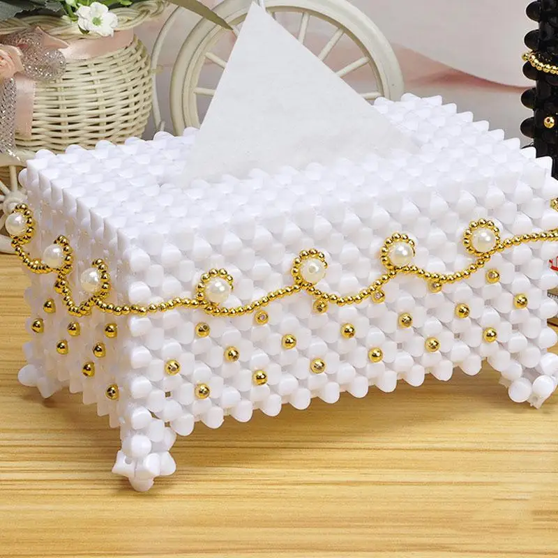 

Acrylic Creative Tissue Box Gold European Handmade Napkin Holder Storage Box Cover Table Car Tissue Paper Home Hotel Decor