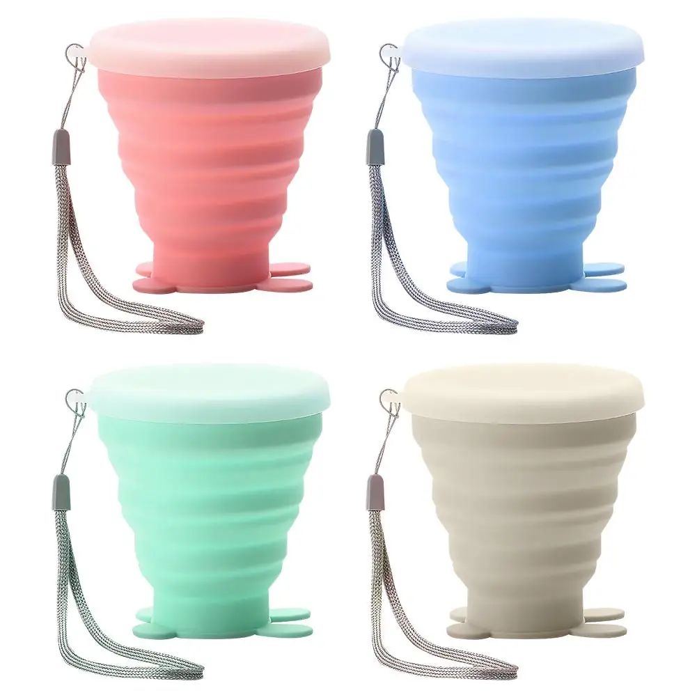

2019 New Portable Ultra-thin Mini Water Cup Cartoon Folding Retractable Cup Silicone Mouthwash Cup For Outdoor Travel