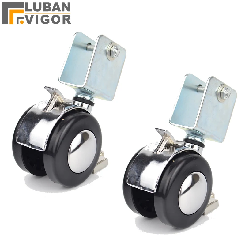 High quality Crib Clamp wheel/ Casters,2 inch,alloy,With brake,Mute,strong,durable,no rust,For