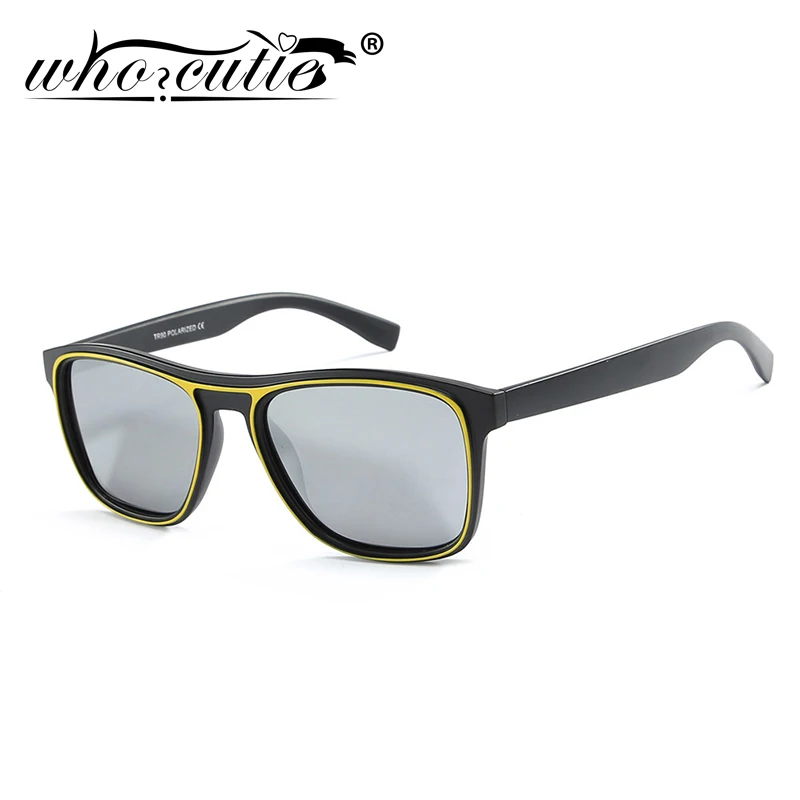 

WHO CUTIE Ultralight TR90 Polarized Sunglasses Men Women Driving Square Sun Glasses Male Goggle UV400 2019 Gafas De Sol S055
