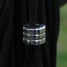 Бусы на веревочке Металлические Подвески Череп для Паракорда браслет аксессуары для выживания, DIY Подвеска пряжка для спусковой шнур из Паракорда 2 шт