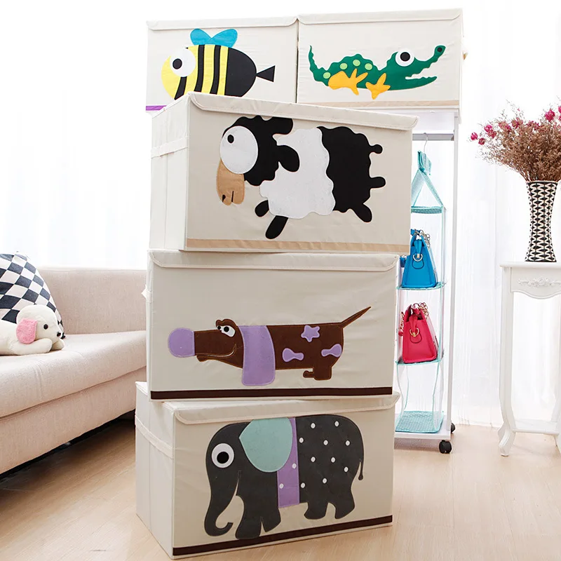 

Big Size Cartoon Storage Box 62*36*38cm Children Toy Cloth Storage Box Large Storage Box Packing Box with Cover