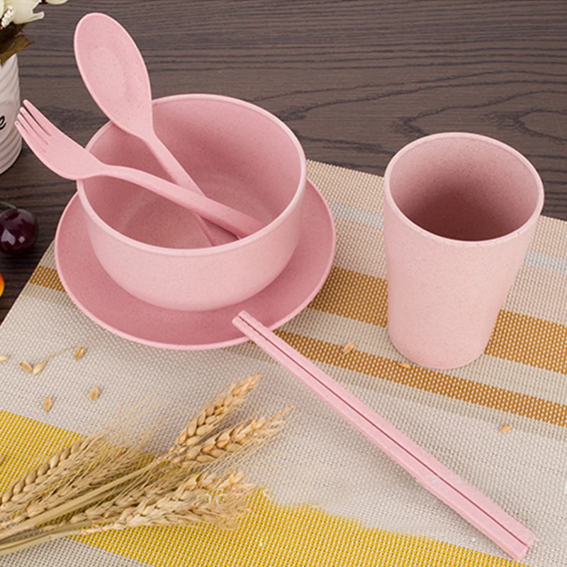 Portable Reusable Wheat Straw Tableware Environment