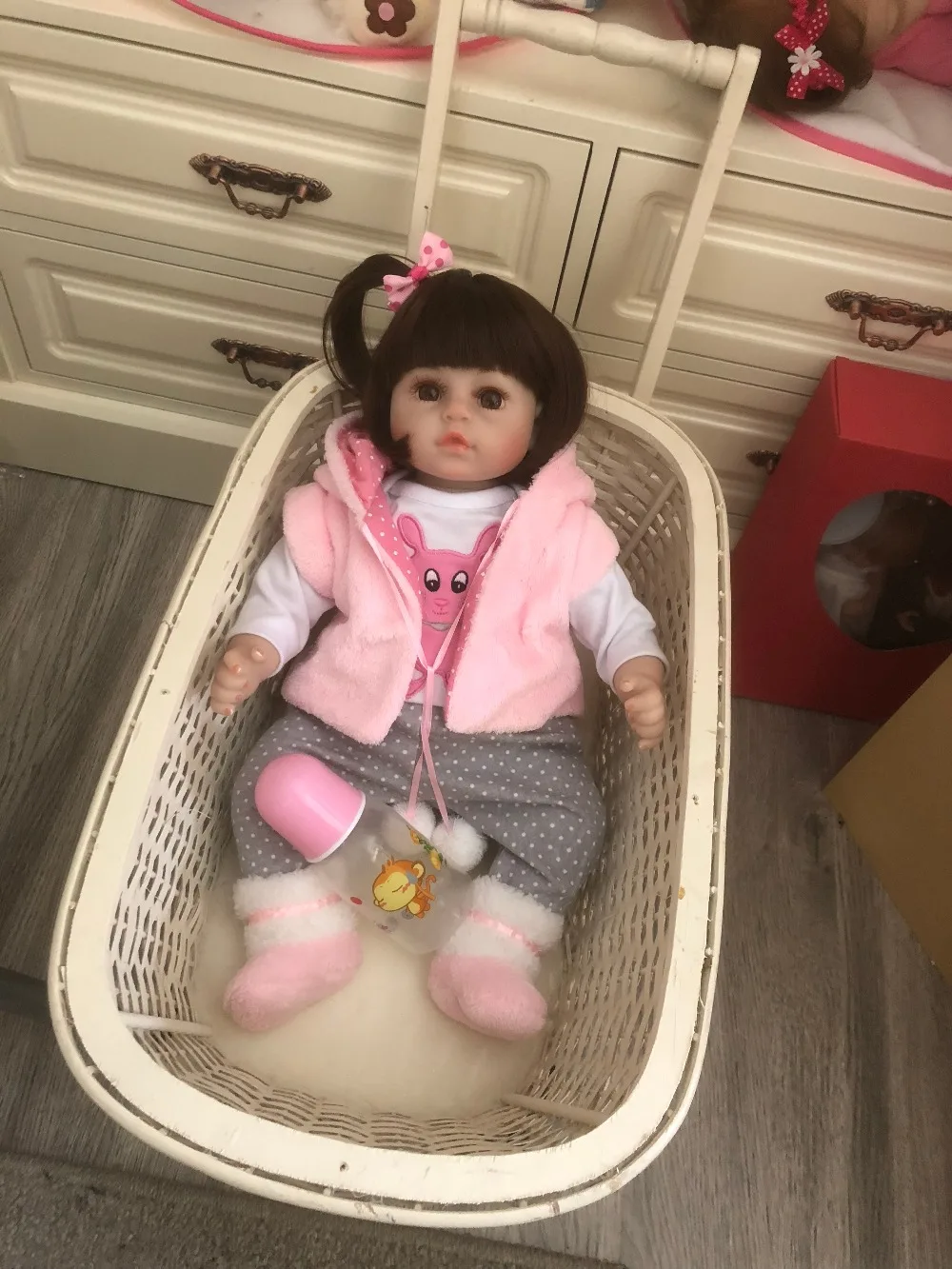 48 см bebe Кукла reborn baby doll ручной работы, силиконовая прелестная Кукла reborn для малышей, Bonecas, для девочек, для детей, menina de, силиконовая кукла surprice