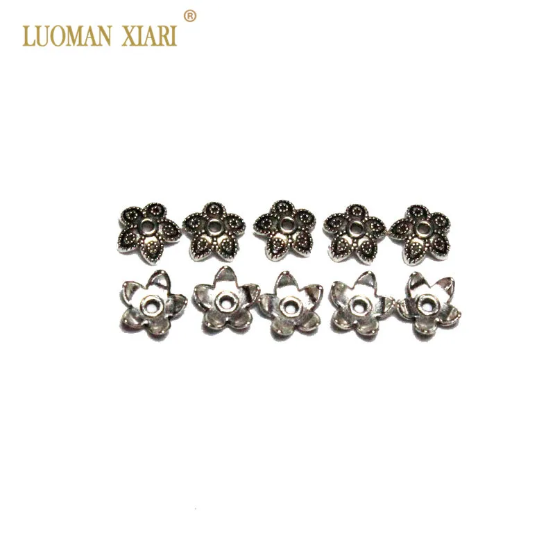 

Wholesale 50 Pcs/pack Silvery Flower Bead Caps Jewelry Findings DIY Bracelet Necklace Accessories For Jewelry Making 8/10/12mm