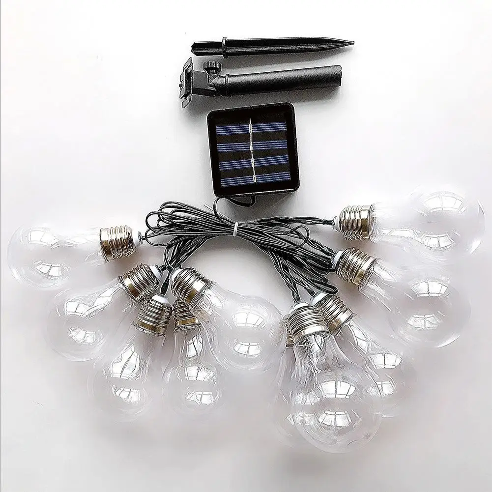 

10/20 LED Outdoor Solar Powered String Transparent Light Garden Christmas Party Fairy Lamp 4M/6M Christmas String Party Lights