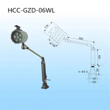 6 Вт 110 В/220 В светодиодный рабочий светильник высокой мощности светодиодный алюминиевый Длинный рычаг света Операционная лампа, низкая температура FlodableCNC свет