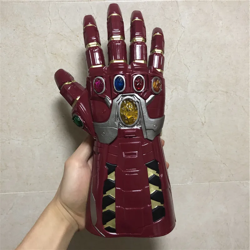 1:1 светодиодный светильник Thanos Gauntlet военные Косплей Перчатки ПВХ экшн-модель игрушки подарок на Хэллоуин Детский подарок