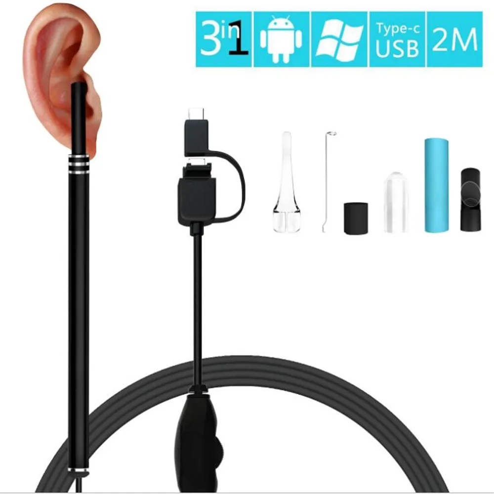 

Multifunctional endoscope android Earpick USB Ear Cleaning HD Visual Ear Spoon With Mini Camera Ear small mini cam Cleaning