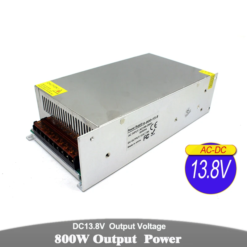 Регулятор питания DC 13 8 V 58A 800W светодиодный трансформатор драйвера AC110V 220V к DC13.8V