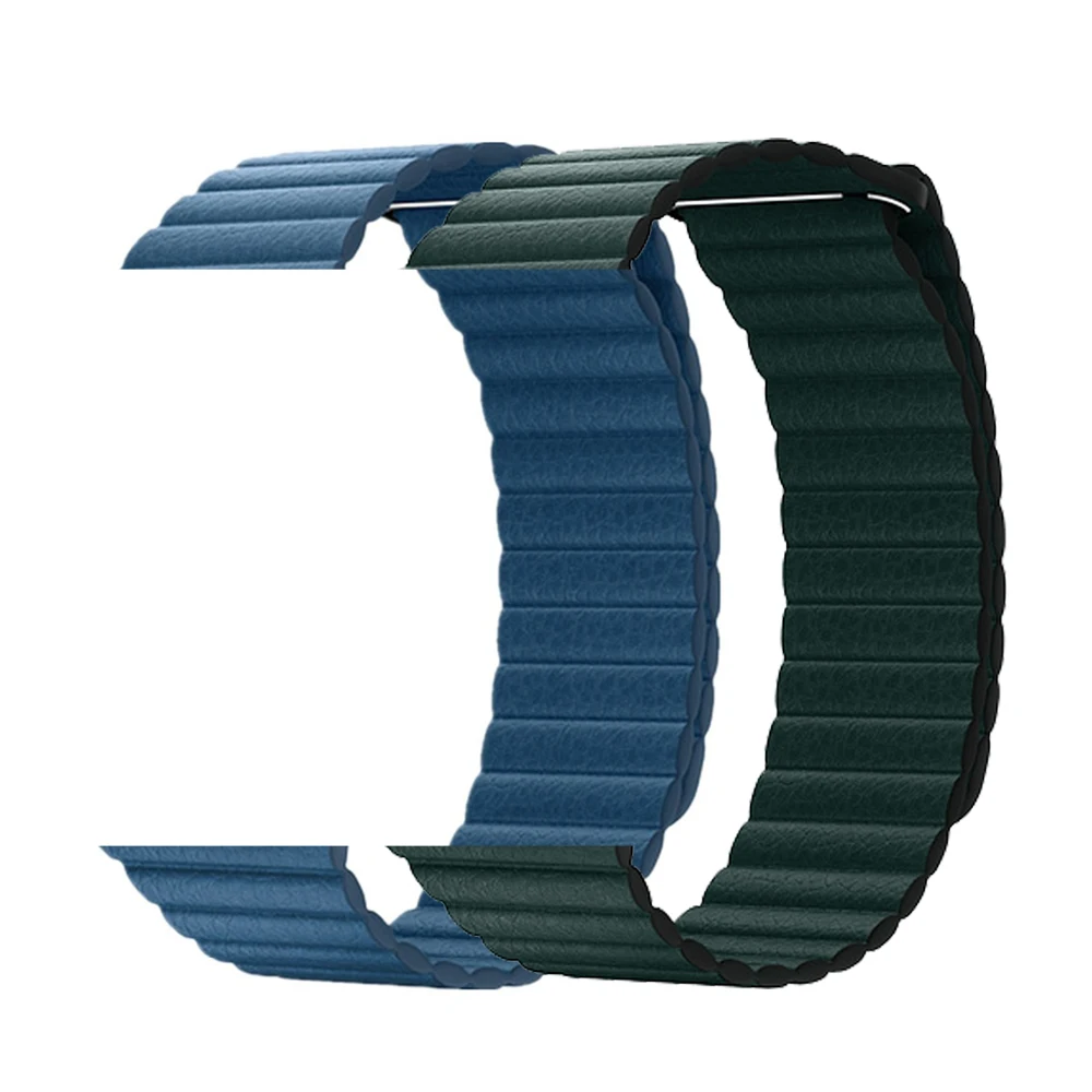 

New Color Leather Loop strap For Apple Watch band 44mm 40mm 42mm 38mm iWatch series 4 3 2 1 Magnetic Closure wrist bracelet belt