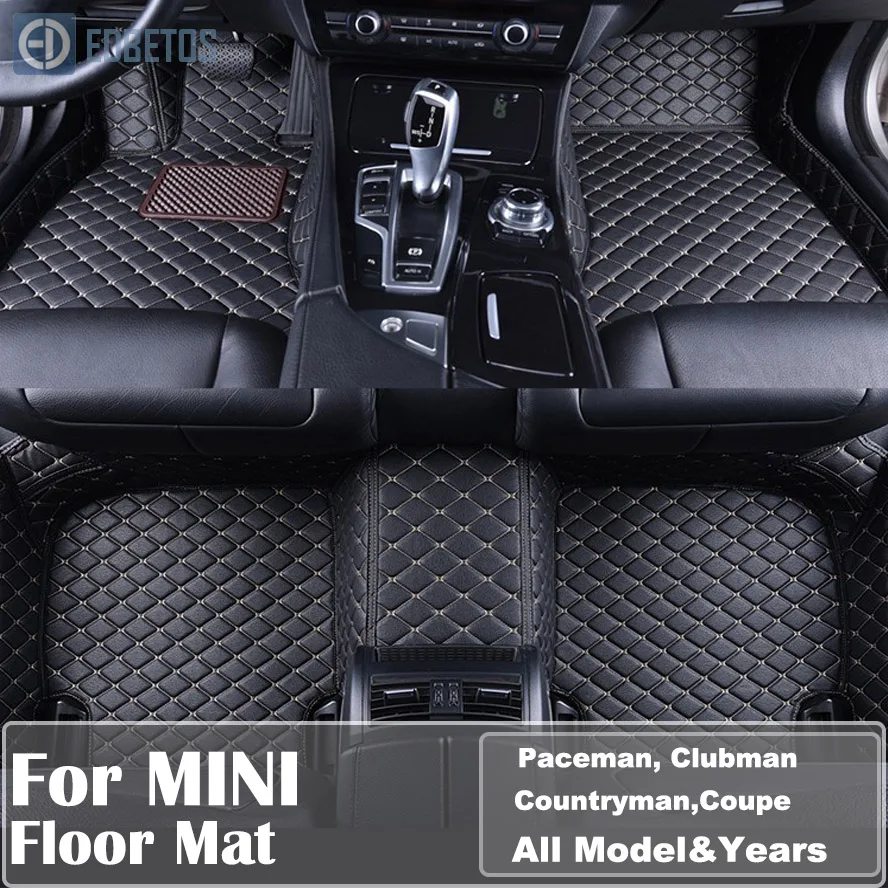 

Custom Car Leather Floor Mats for Mini Cooper Paceman Clubman Countryman Coupe Luxury Surround Wire Floor Mat