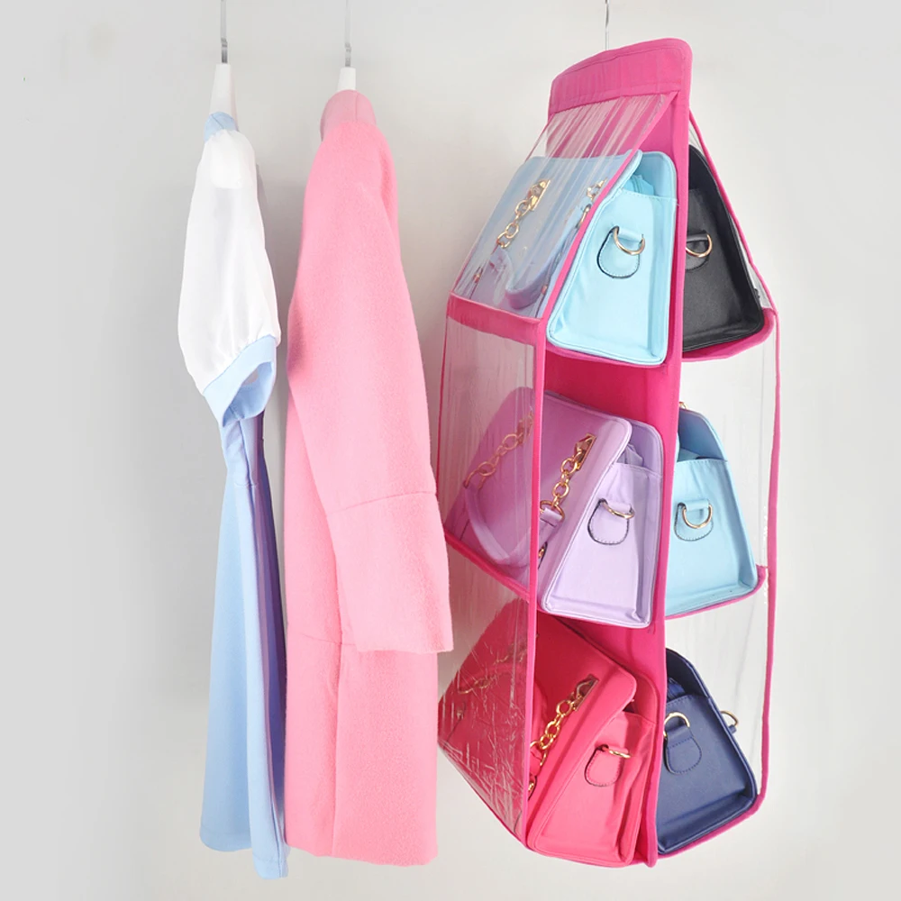 

Closet Hanging Bag Organizer 6 layers for Purse Handbag Home Storage Products