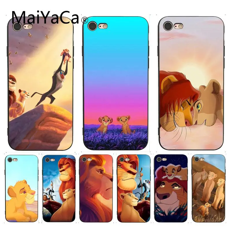 

MaiYaCa For iphone 7 Case Lion king Movie Lovely Phone Accessories Case for iPhone 7 6 X Case 6S 6plus 7 7plus 8 8Plus X XS XR