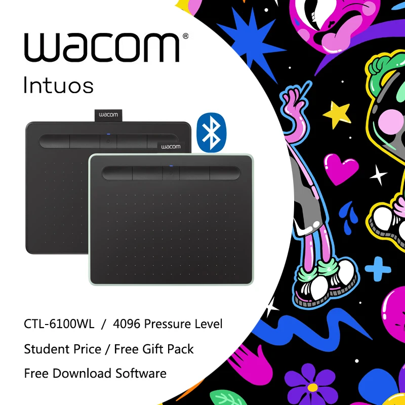 

Wacom Intuos CTL-6100WL Wireless Digital Tablet Graphic Drawing Tablets 4096 Pressure Levels with 3 Bonus Software