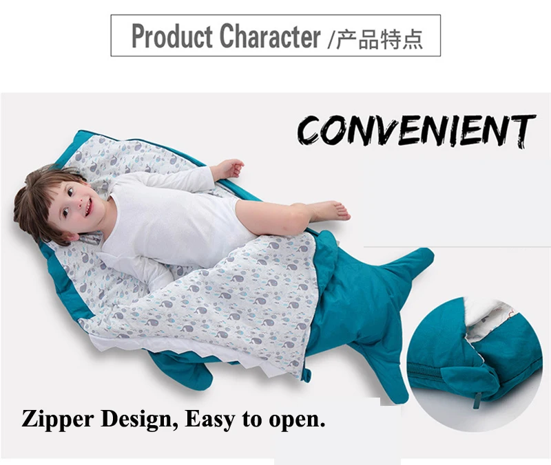 Детский спальный мешок зимний конверт милый мягкий теплый Акула спальные мешки для коляски спальный мешок s новорожденный Толстая пеленка
