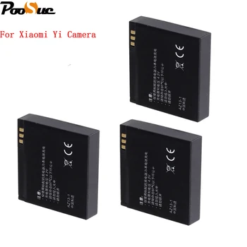 

3PCS High Quality Xiao mi yi xiaoyi battery 1010mAh 3.7V AZ13-1 Li-ion battery For xiaoyi Action camera xiaomi yi accessories