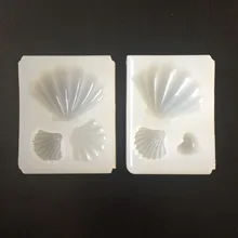 1 Piece DIY Pendant Silicone Mold Resin Jewelry Pendant Mould Handmade Decoration Tools Shell and heart Design E449