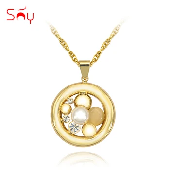 

Sunny Jewelry Fashion Jewelry 2020 Necklace Pendant For Women High Quality Zircon Simulated Pearl Round For Party Wedding Gift