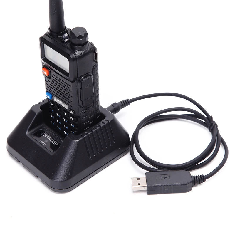 USB кабель Зарядное устройство иди и болтай walkie talkie Baofeng uv-5R UV-5RE DM-5R плюс UV5R иди и болтай walkie talkie “иди и портативное зарядное устройство с USB кабелем