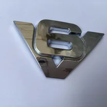 Побег V6 боковина крыла хром эмблема, логотип, значок 01 02 03 04 05 06 07#3