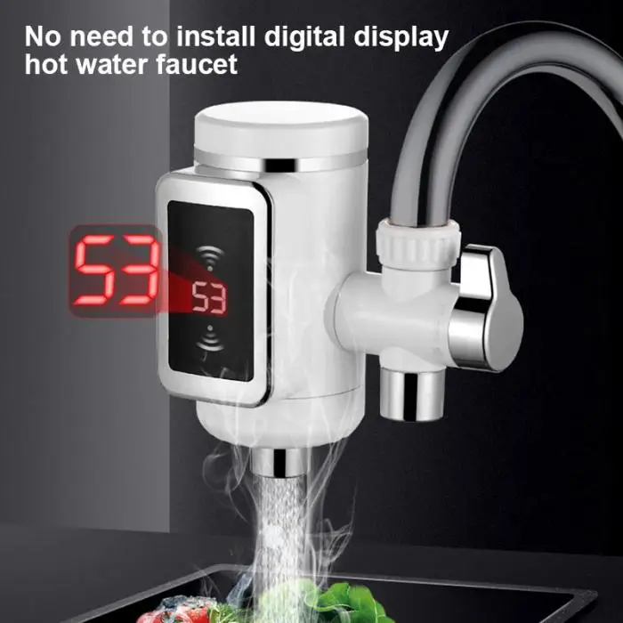 Новый горячий Бесплатный рычаг установки электрический горячий кран с цифровым дисплеем для кухни ванной SMD66