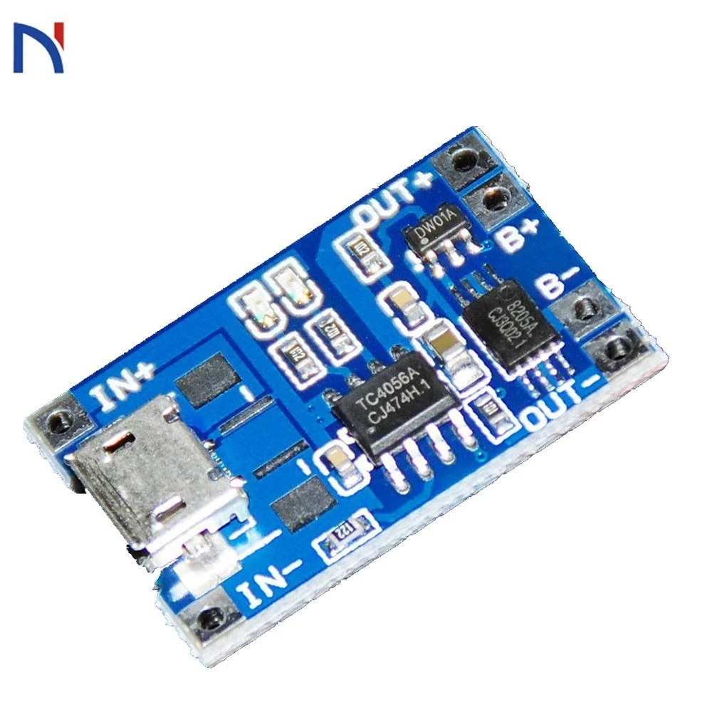 

TP4056 5V 1A Micro USB 18650 Lithium Battery Charging Board Charger Module Protection Dual Functions TP4056