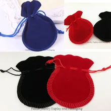 500 шт./лот мягкий бархат 7 см x 8 см Тыква украшения упаковка мешок подарков шнурок мешок шнура, мешок