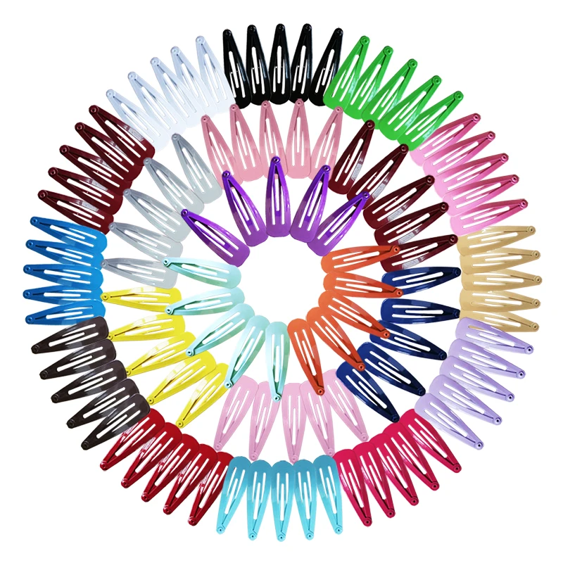 100 шт 1,8 дюймов разноцветные Твердые заколки для волос для девочек женские заколки-пряжки для волос для детей аксессуары для волос PZ002