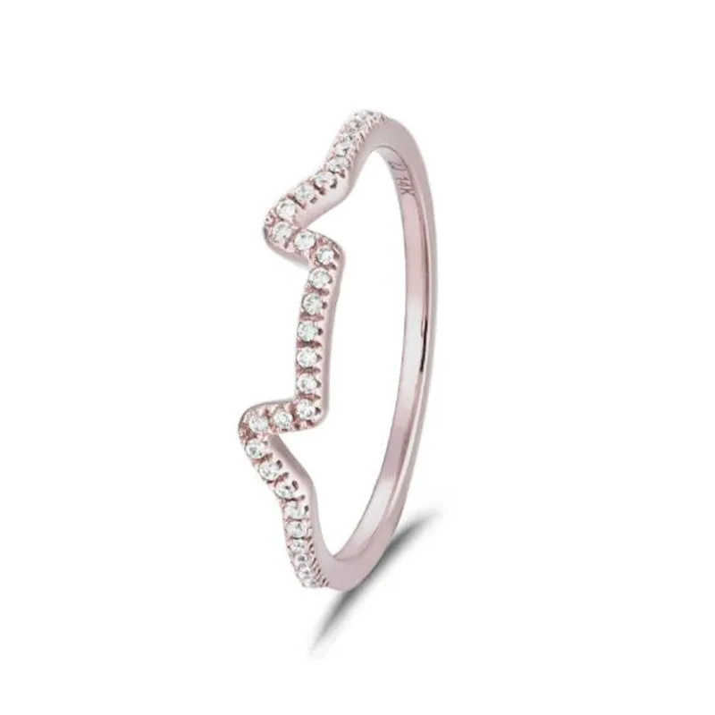 

kawaii Cute Crystal Cat Ears Ring 100% 18K Gold Finger Ring for Women Girls Birthday Gifts Parure Bijoux 0.92G