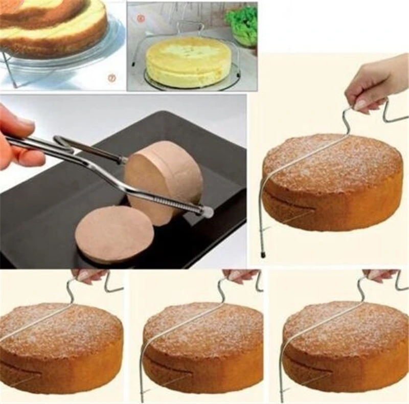 

Wire Slicer Cake Cutter Kitchen Tool Bread Cutting Leveller Decorating Divider Slicer Tools Stainless Steel Cooking Hand DIYTool