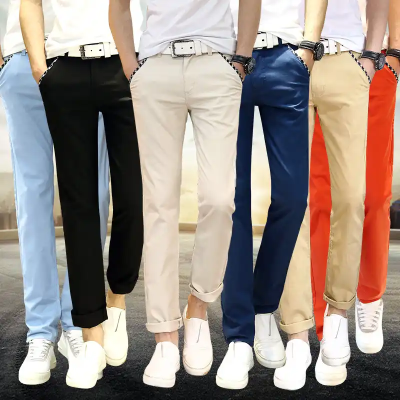 colorful mens chinos