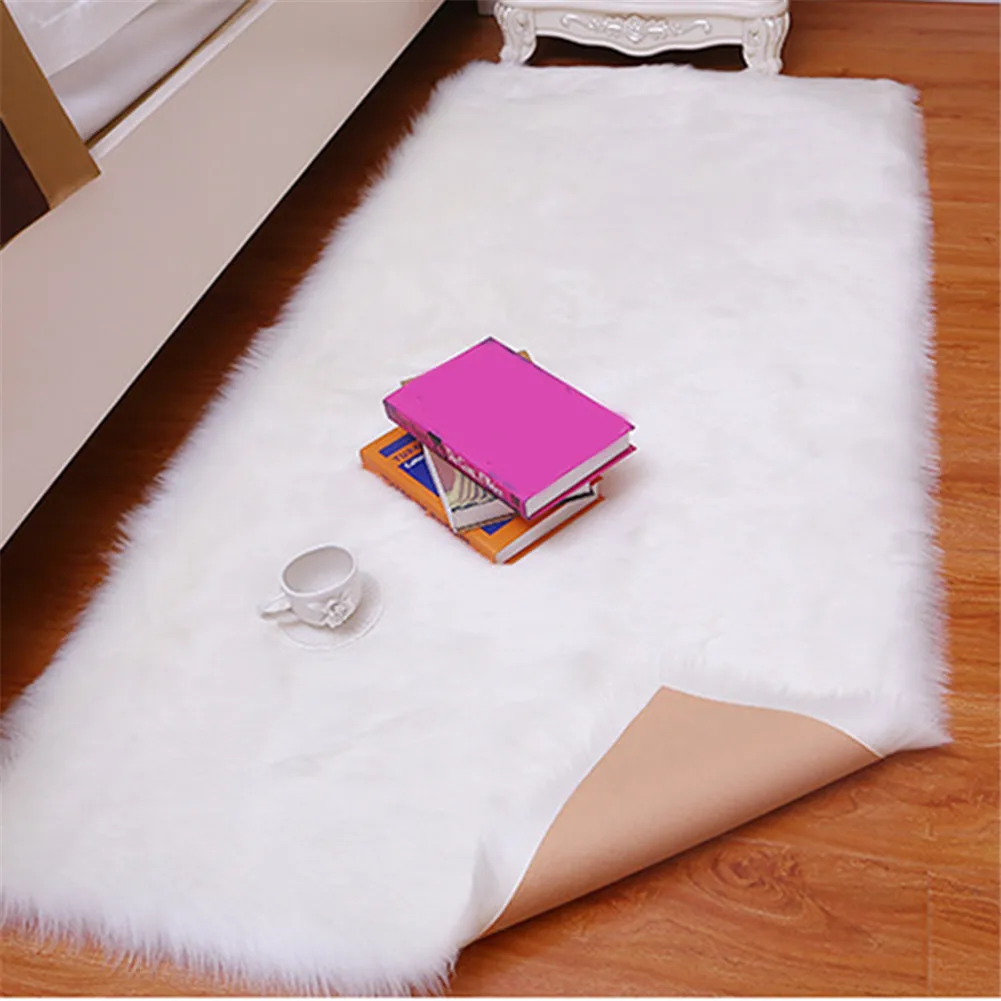Горячий 1 шт. искусственный шерстяной ковер ворсистый, пушистый ковер для гостиной спальни LSK99