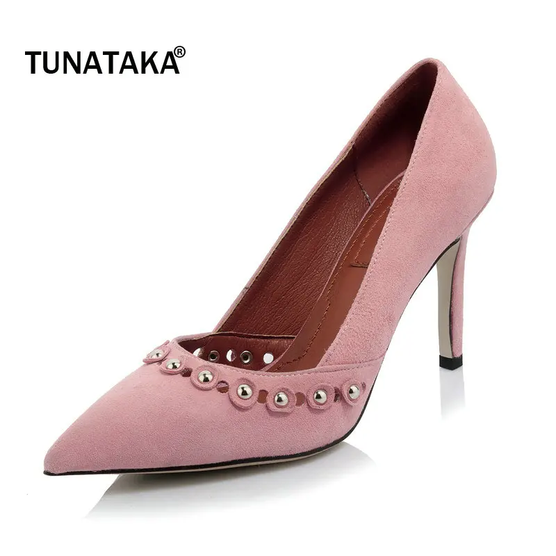 

Suede Thin High Heel Pointed Tow Woman Lazy Pumps Fashion River Shallow Party High Heel Shoes Spring Autumn Woman Shoes Black
