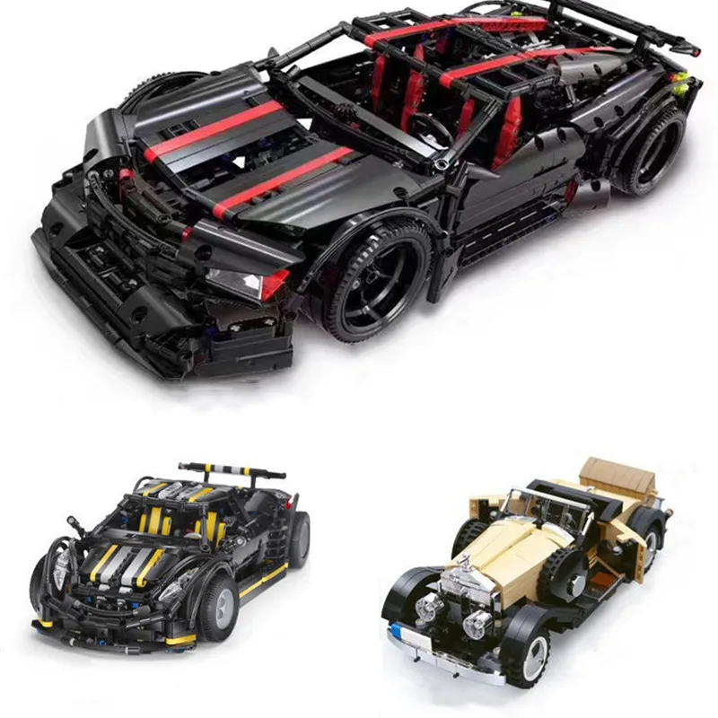 

xinbao small Supercar bricks city technic racing car model MOC Assassin X19 cars Building Block Toys for boys gift kids