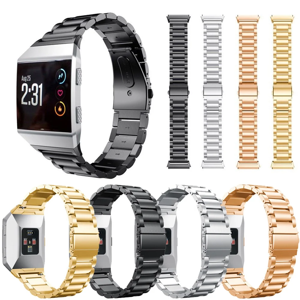 

For Fitbit Ionic Stainless Steel Replacement Wrist Strap For Fitbit Ionic Smart watch Metal Band Strap Bracelet Business Stlye