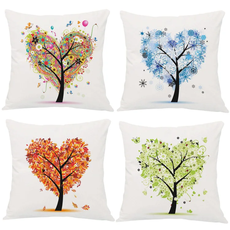 

wholesale flannel Color tree Life Tree decorative pillowcaese Siesta pillow cover 18x18inch housse de coussin almofadas
