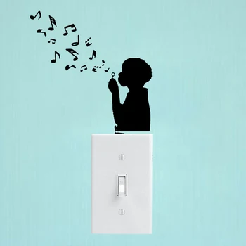 

Music Decor Fashion Boy Wall Sticker Vinyl Light Switch Decal Bedroom 6SS0094
