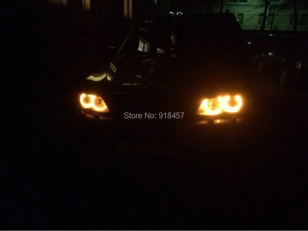 2X3W желтый светодиодный Ангел глаз Halo светильник для BMW E39 E60 E61 E63 E64 E65 E66 E83 X3 E53 X5|halo